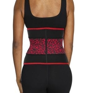 Smooth Abdomen Leopard 7 Steel Boned Latex Waist Trainer Big Size