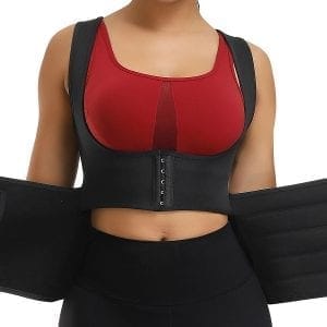 Black Neoprene Tank Shaper Three Rows Hooks Belt High Quality