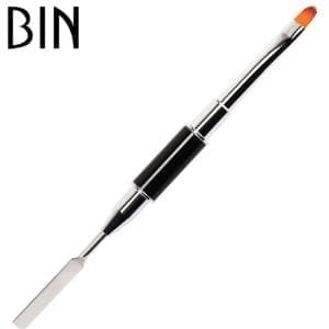 Double Head Nail Brush With Pusher Metal Handle Nail Art Brush – Wholesale Item