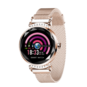 H2 smartwatch fitness band blood pressure step counter steel watch – Wholesale Item