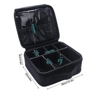 Professional Portable Waterproof Travel Adjustable Dividers Makeup Bag-Dropshipping Available