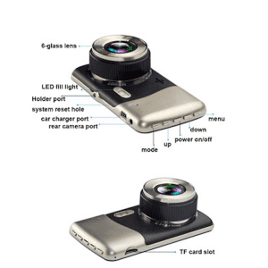HD video recording A21 car dash camera front and rear driving recorder