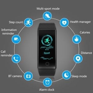 QW18 Smart Bracelet Heart Rate Monitor IP68 Waterproof Fitness Tracker Band Watch – Wholesale Item