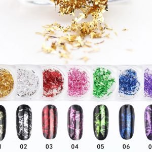 Nail Pigment foil Slices Many colors Nail chrome powder – Wholesale Item