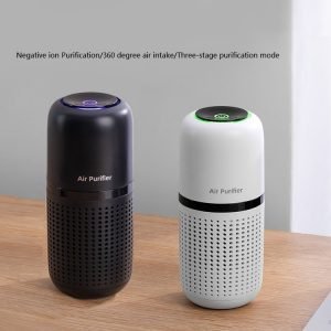 High Quality LED Light PM 2.5 negative oxygen ionozer Car Air Purifier-Dropshipping Available