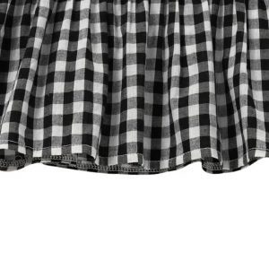 Summer baby girl suspender plaid clothing set fashion baby girl ruffle tops-Wholesale Item