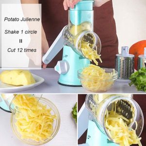 3 In 1 Multifunctional Vegetable Cutter Round Grater for Vegetables – Dropshipping Available