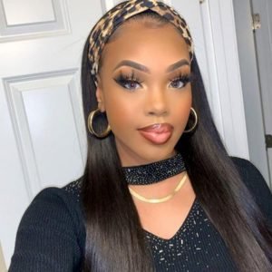 9A Grade Straight Hair Headband Glueless Hair Wig