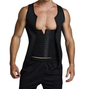 2 Steel Large Size Boned Hooks Zip Men’s Vest Shapewear Higher Power-Dropshipping Available