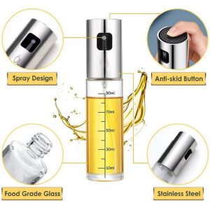 Stainless Steel Bottle Dispenser And Pump Glass Vinegar Oil Sprayer-Dropshipping Available