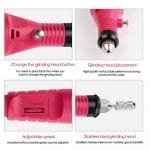 1 Set Professional Electric Nail Manicure Pedicure Drill Set Machine for Ceramic Gel Nail Drill Equipment Tools_5