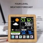 Digital Wireless Multi-Functional Weather Clock Color Screen Creative Home Touch Screen Thermometer Forecast Station Clock_8