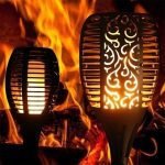 12 LED Light Solar Powered Flame Torch Decorative Light_9