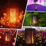 12 LED Light Solar Powered Flame Torch Decorative Light_5