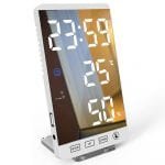 6-inch LED Mirror Touch Button Alarm Clock_1