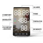 6-inch LED Mirror Touch Button Alarm Clock_8