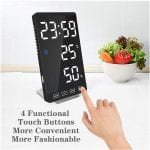 6-inch LED Mirror Touch Button Alarm Clock_4