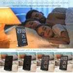 6-inch LED Mirror Touch Button Alarm Clock_7