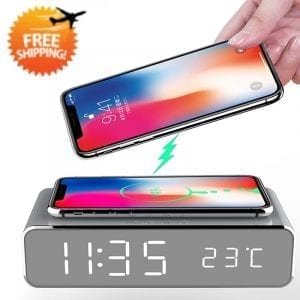 Wireless charger LED temperature alarm – Dropshipping Available
