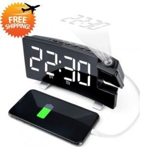 Projector FM Radio LED Display Alarm Clock – Dropshipping Available