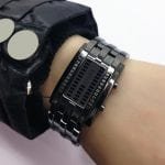 Creative Binary Watch LED Digital Display Buckle Type Lock Wristwatch_5