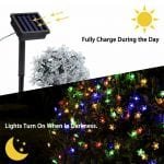 Solar Powered Flower String Lights Cherry Blossom Sakura Fairy Lights_3