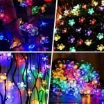 Solar Powered Flower String Lights Cherry Blossom Sakura Fairy Lights_8