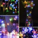 Solar Powered Flower String Lights Cherry Blossom Sakura Fairy Lights_9