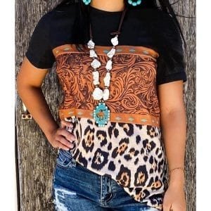 Buckstitch Splicing Color Block T-shirt