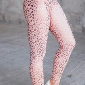 Metallic Leopard Yoga Leggings