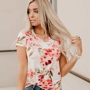 Blooming Floral Print Tee