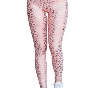 Metallic Leopard Yoga Leggings