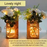 Remote Controlled Rustic Wall Mason Jar Scone LED Fairy Lights_3