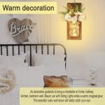 Remote Controlled Rustic Wall Mason Jar Scone LED Fairy Lights_6