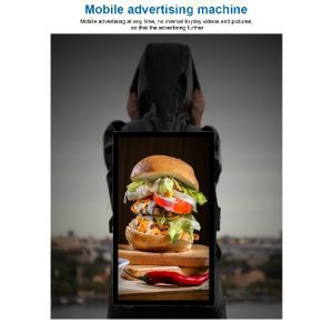 New Media Street Marketing Advertising Light-Weight 21.5 Inch Human Walking Mobile Billboard
