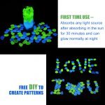 Solar Powered Glow in the Dark Garden Pebbles Garden Décor_3