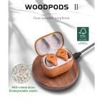 TWS Bluetooth Wooden Designed Earphones with Charging Case_7