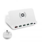 Multi-USB Port Wireless Mobile Phone Family Charging Station_4