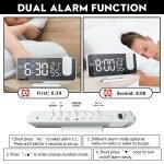 LED Big Screen Mirror Alarm Clock with Projection Display_2