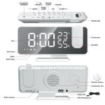 LED Big Screen Mirror Alarm Clock with Projection Display_5