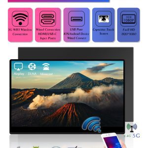 16-inch 1080p LCD display portable touch screen monitor interactive with Type C and mini HD port