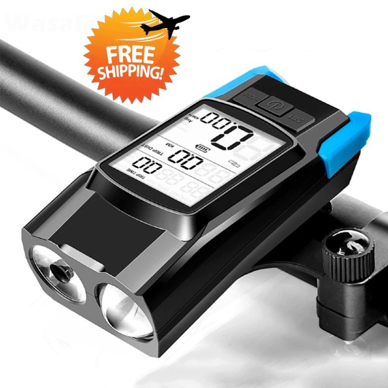 3-in-1 Bicycle Speedometer Rechargeable T6 LED Bike Light – Dropshipping Available