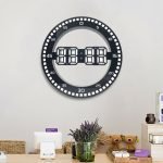 LED Digital Modern Design Dual-Use Dimming Circular Clocks_1