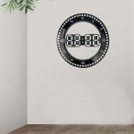 LED Digital Modern Design Dual-Use Dimming Circular Clocks_2