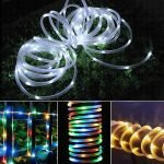 Solar Powered Outdoor LED String Tube Light Garden Fairy Light_3