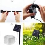 Solar Powered Outdoor LED String Tube Light Garden Fairy Light_6