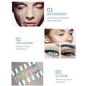 12 colors neon liquid eyeliner private label makeup – Custom Logo Available