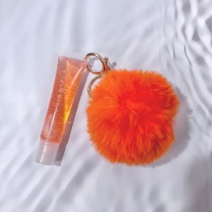 Fruit mint flavor squeeze tubes lip gloss with Keychain – Custom Logo Available