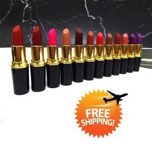 High pigment cream waterproof logo Professional set matte red lipstick – Custom Logo Available