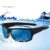 Polorzied fishing mens dark black italian float sunglasses